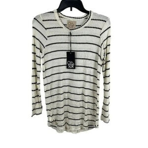 CHASER Women Long Sleeve Pullover Stripe Sweater Size M